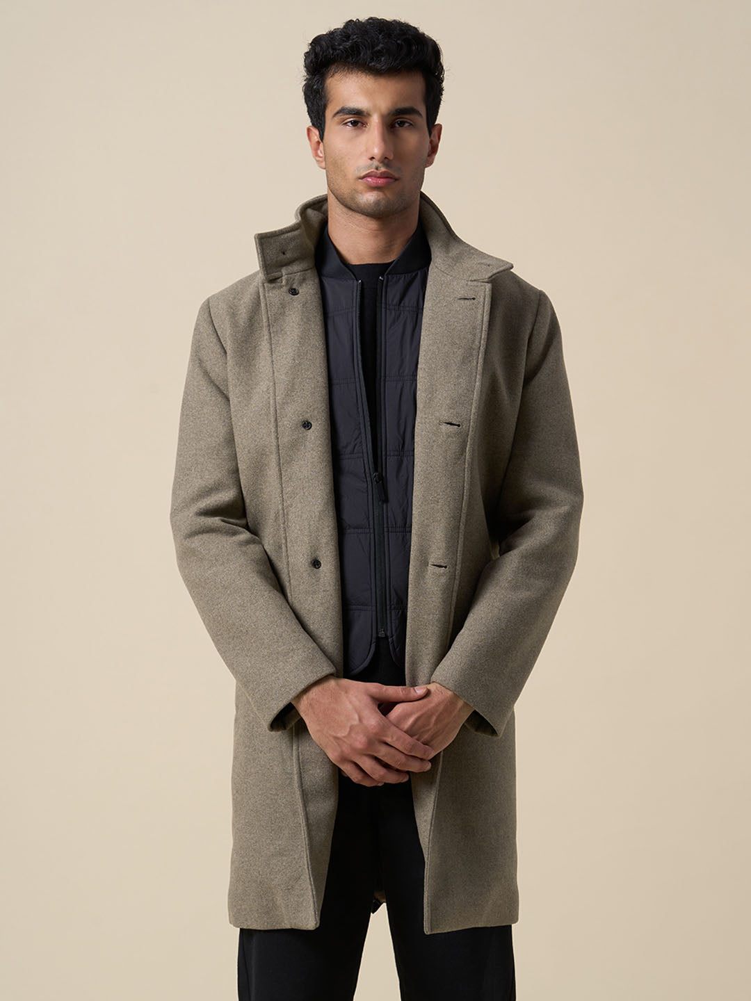 Long Wool Blend Coat Sophisticated Cold Weather Style