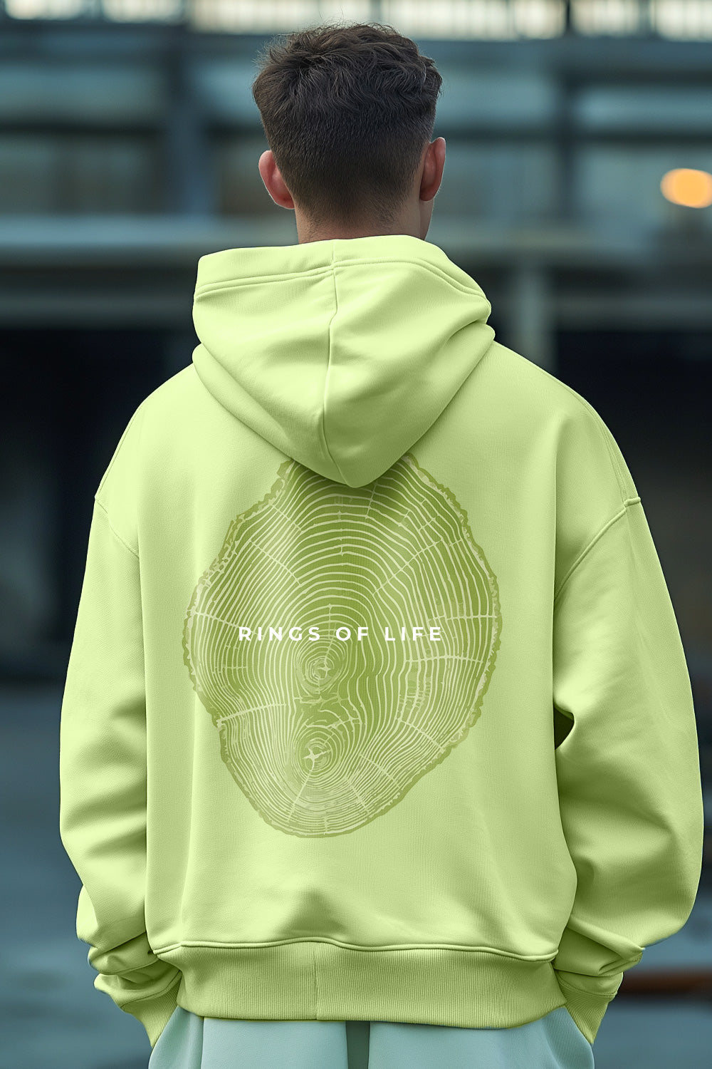 Rings of Life Oversized Hoodie for Symbolic Style
