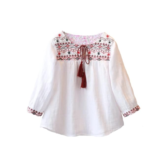 White  New Summer Cotton Regular Fit Top for Girl's