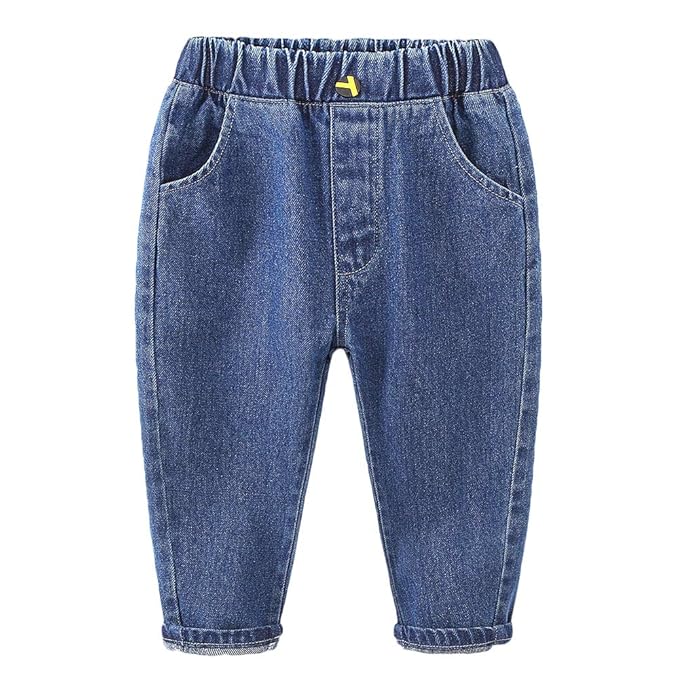 Boy's Relaxed Fit Mid Rise Cotton and Spandex Relaxed Jeans