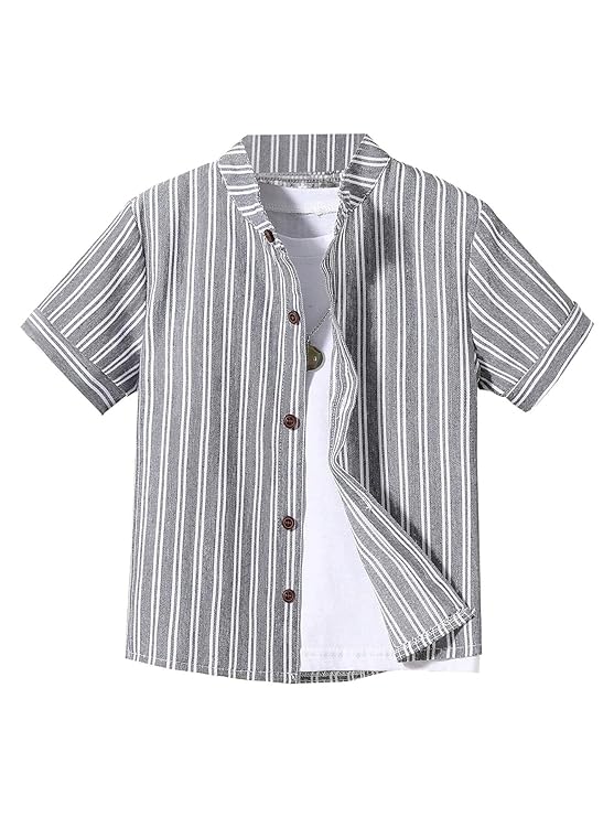 Boy's Striped Regular Fit Shirt