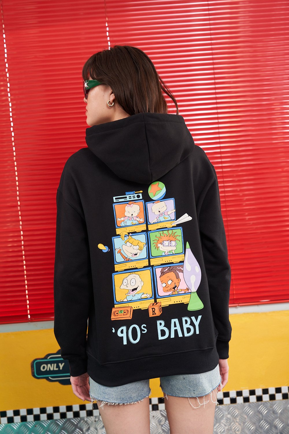90's Baby Hoodie for Women Retro Vintage Streetwear Look