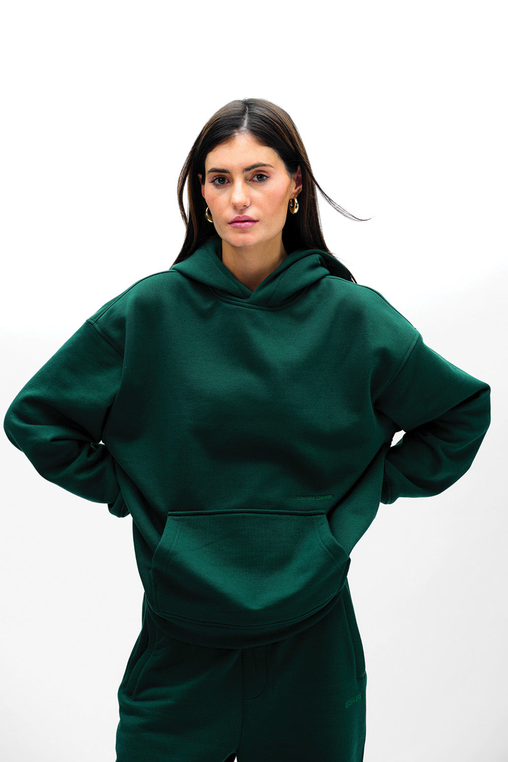 Bottle Green Wear A Hug Oversized Hoodie for Women Stylish Winter Fit
