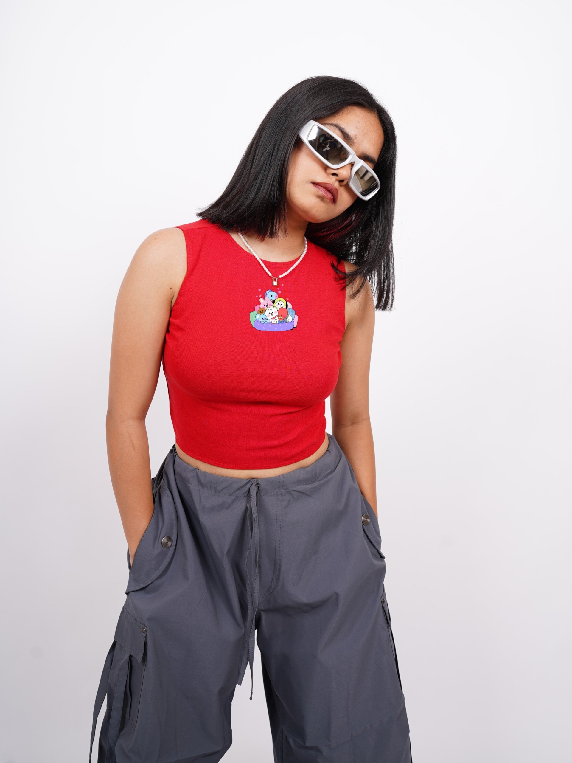 Womens BT21 Friends Sleeveless Rachel Tank Top