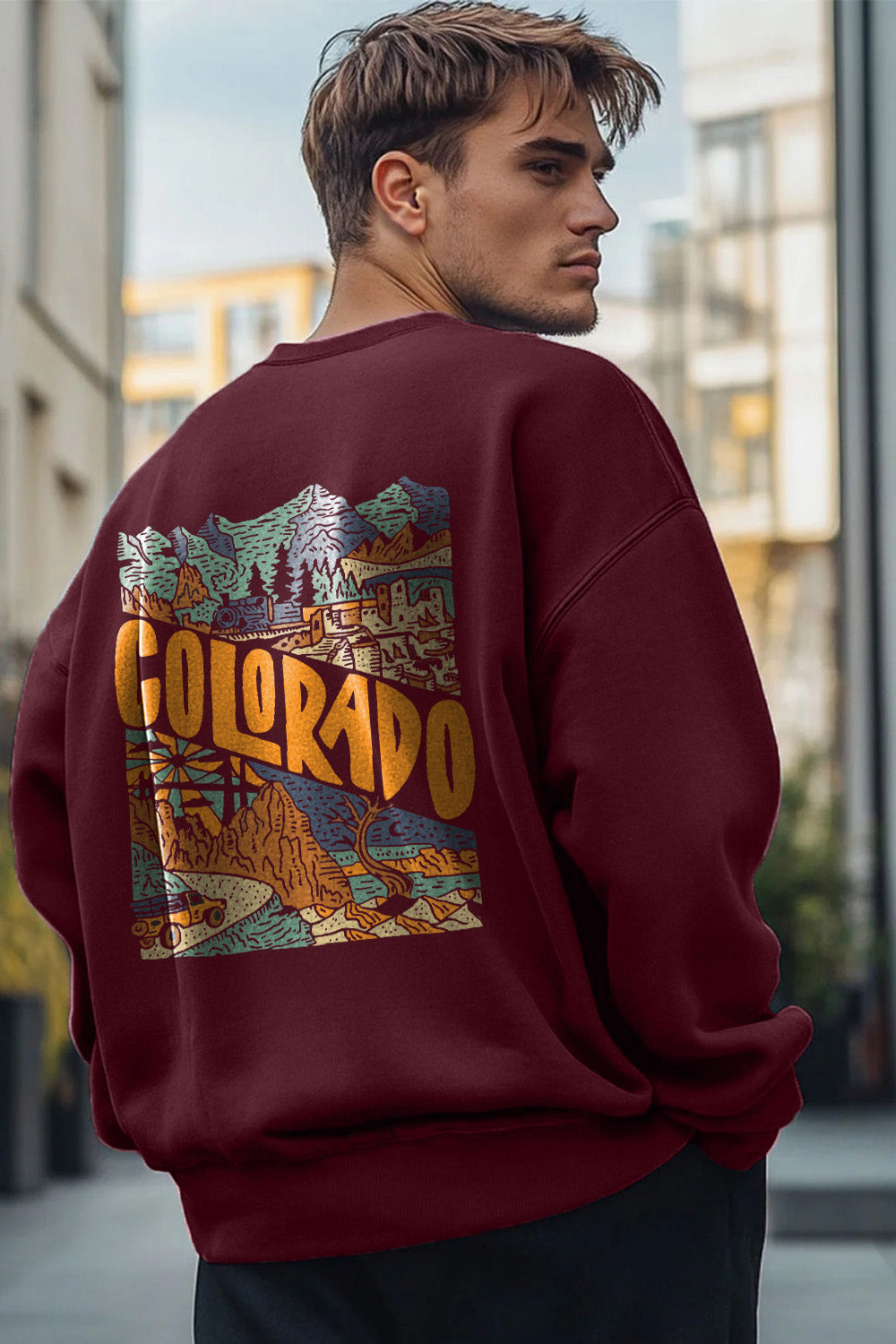 Colorado Oversized Sweatshirt for Travel Lovers