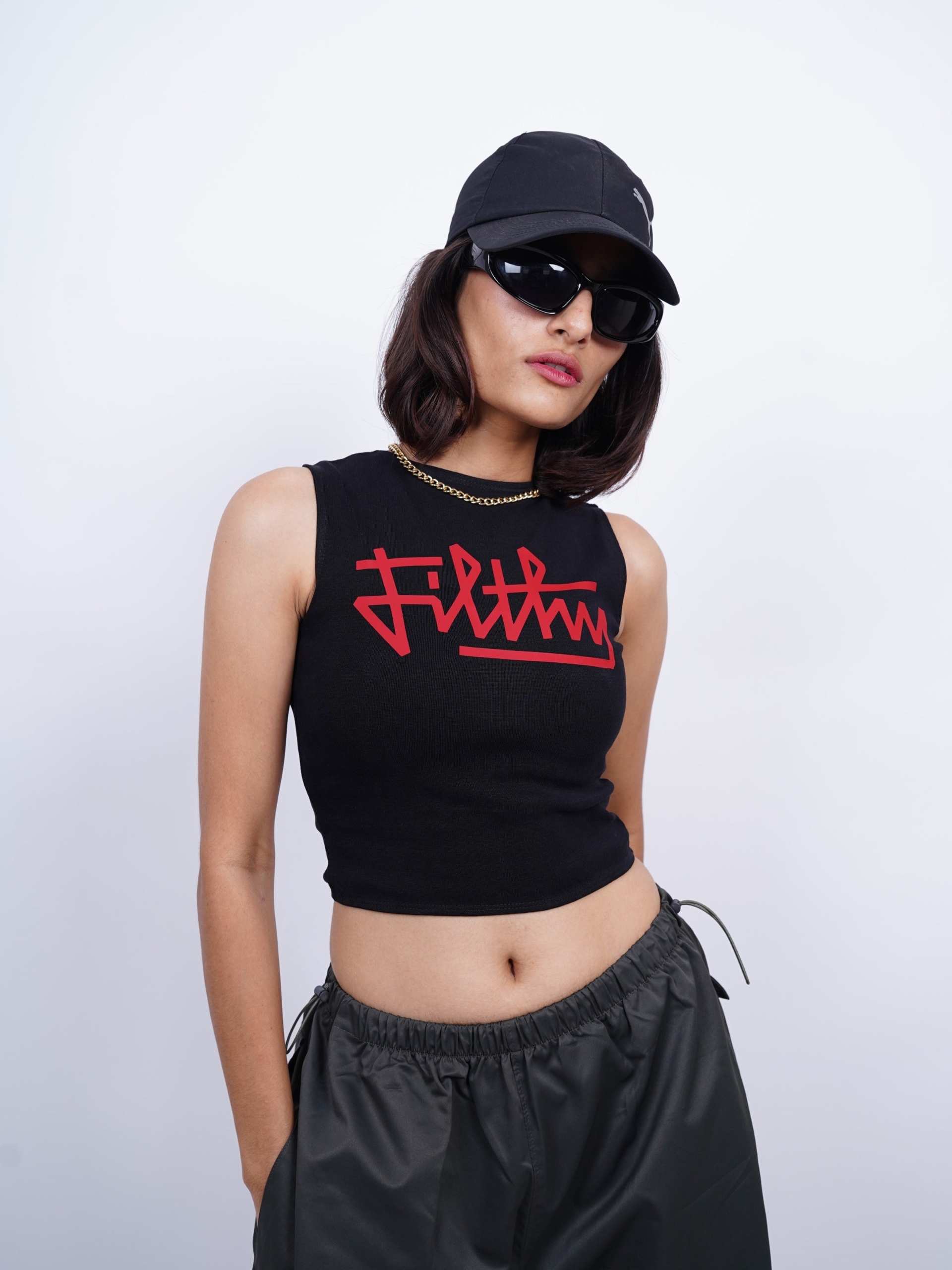 Womens Filthy Graphic Sleeveless Rachel Tank Top