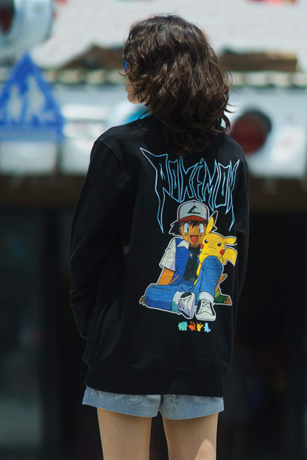 Ash Pi Oversized Sweatshirt for Women Trendy Anime Inspired Look