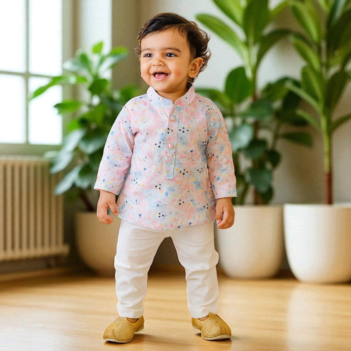 Multi Color Boys Kurta Pajama