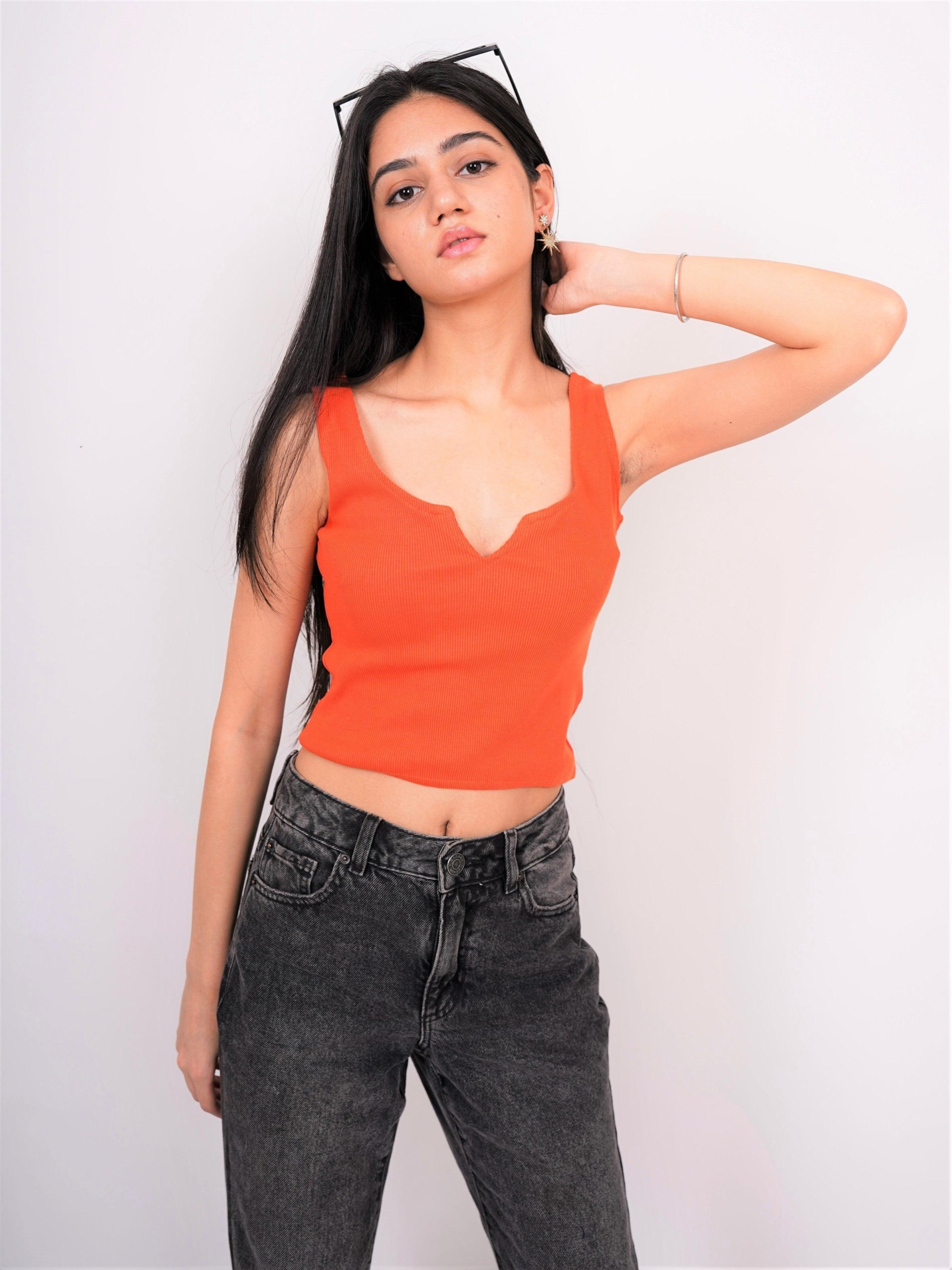 Womens Deep V Neck Tank Top