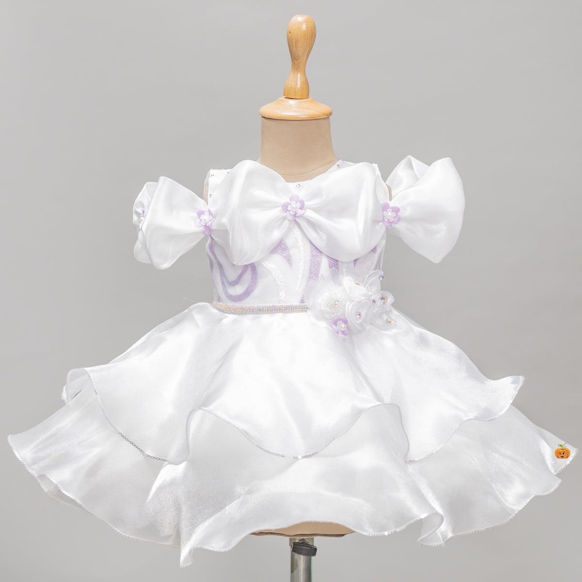 Off Shoulder Layered Frock for Girls