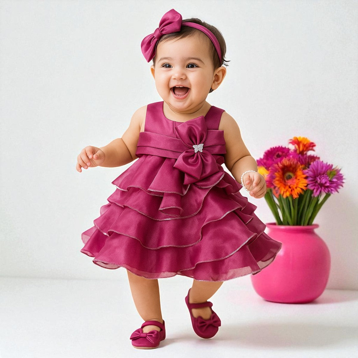 Layered Ruffle Onion Frock for Girls