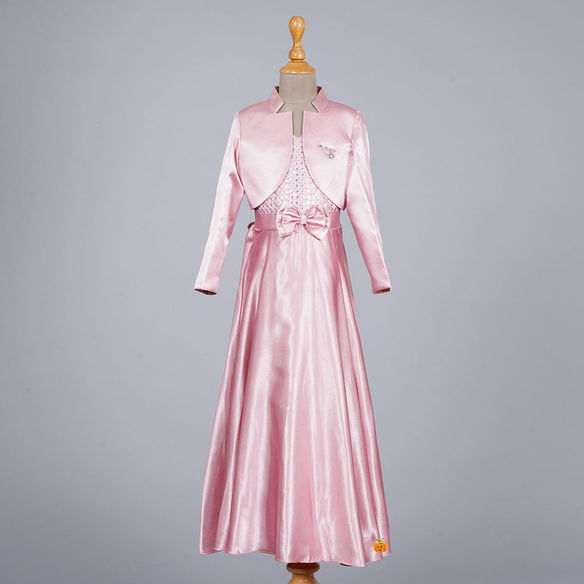 Blush Pink Girlish Gown with Blazer