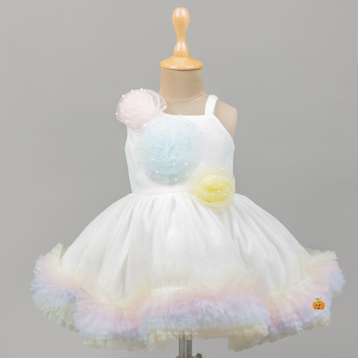 Cream Frock for Baby Girl