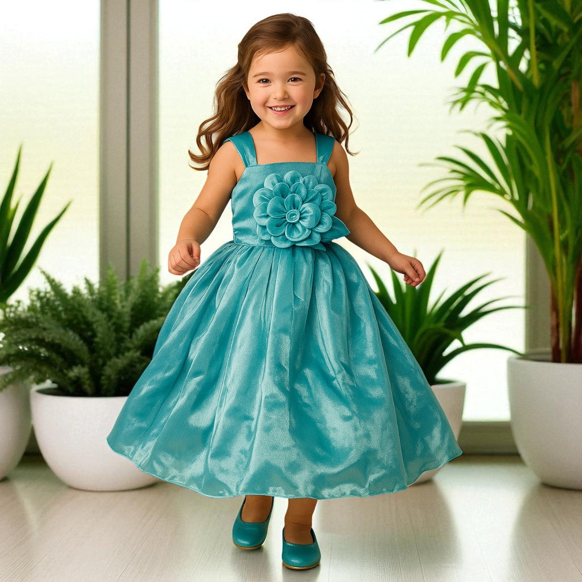 Rama Floral Gown for Girls