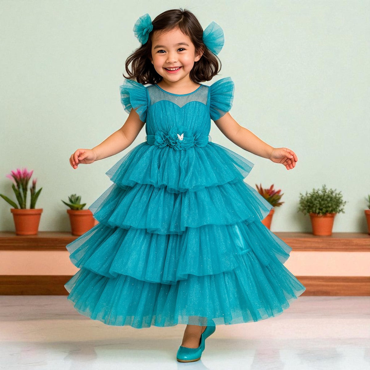 Rama Layered Gown for Girls