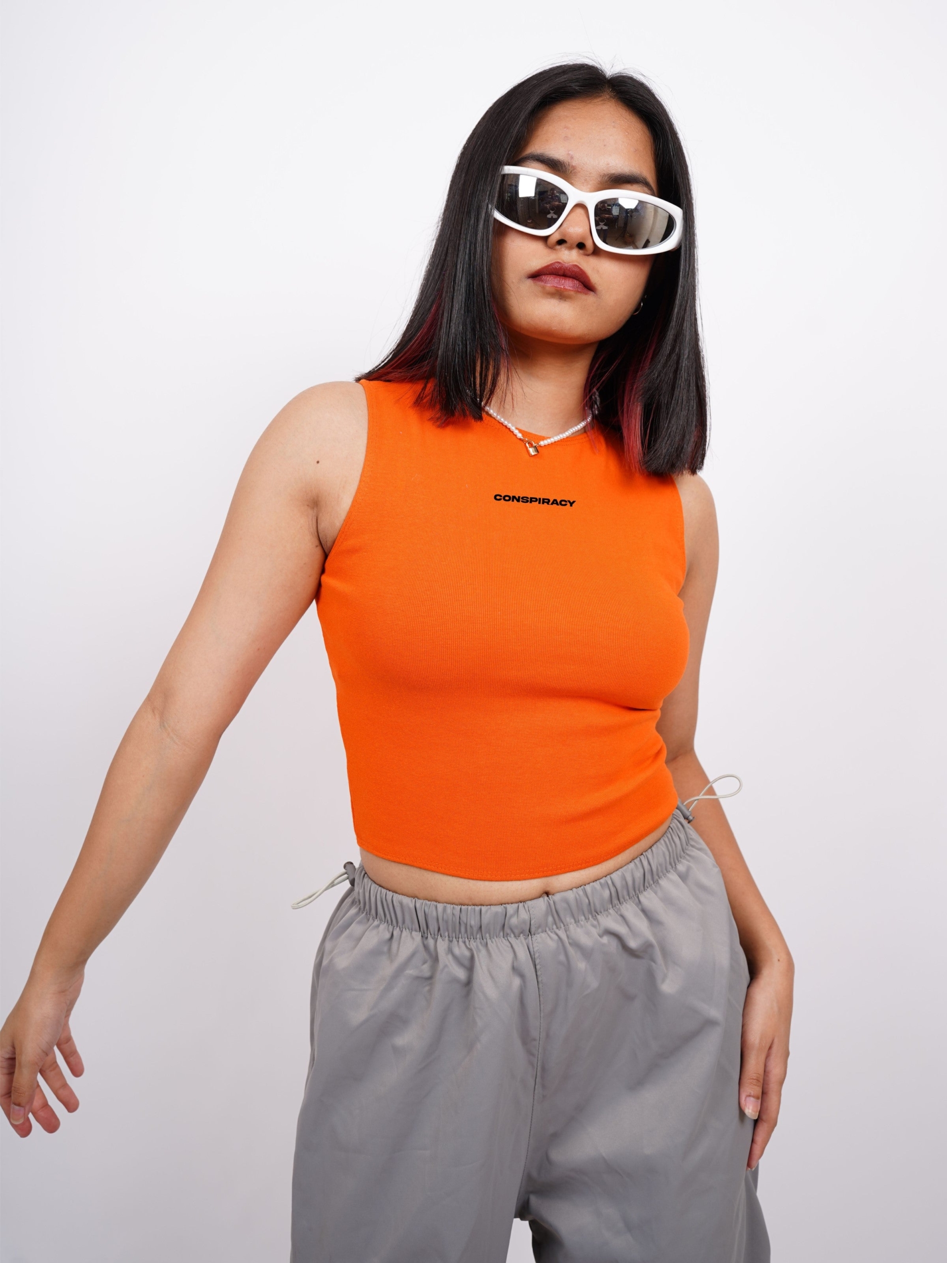 Womens Conspiracy Graphic Sleeveless Rachel Tank Top