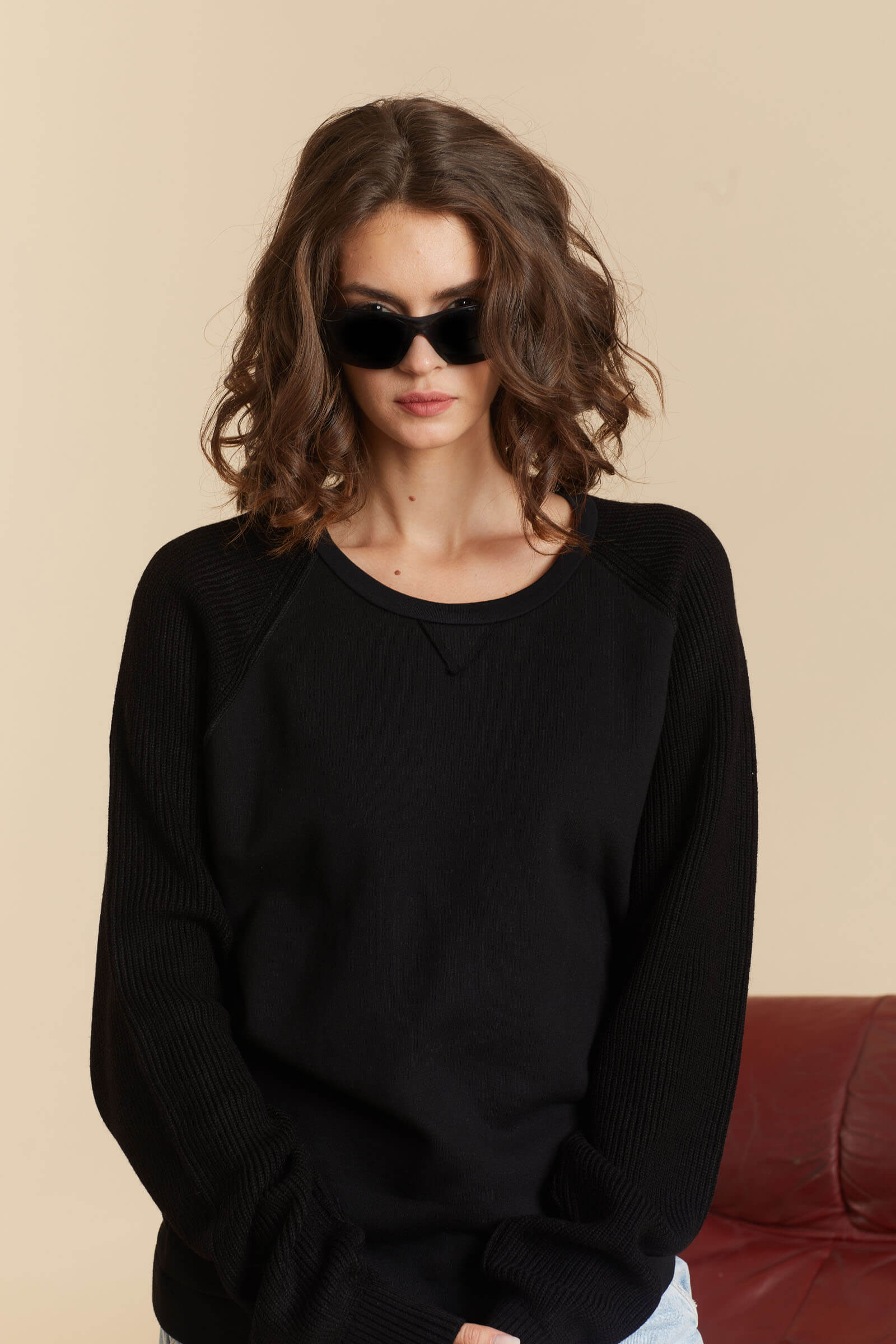 Wool Blend Sweatshirt for Women Cozy Winter Warm Wear
